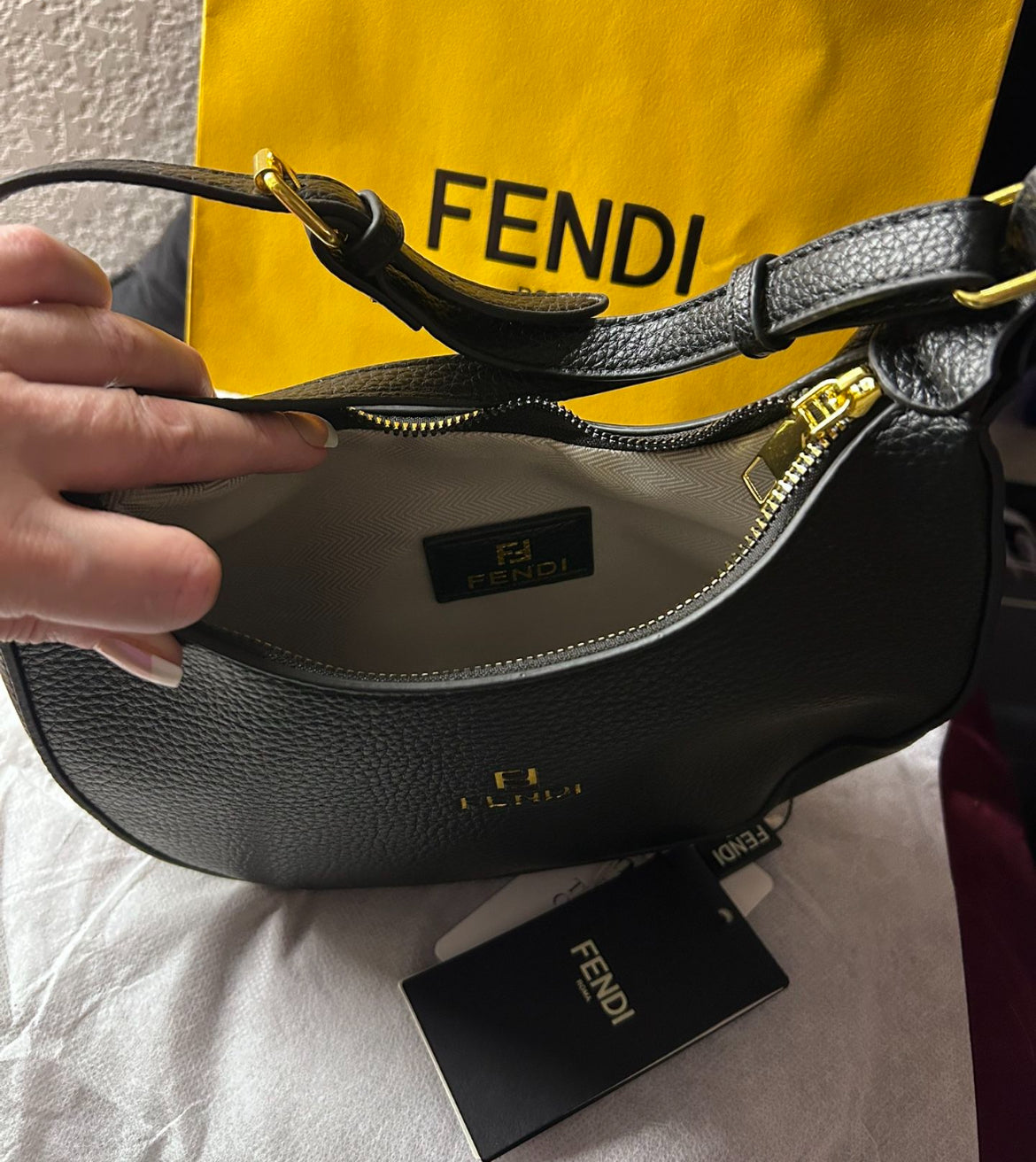 Black Mini Hobo Bag.