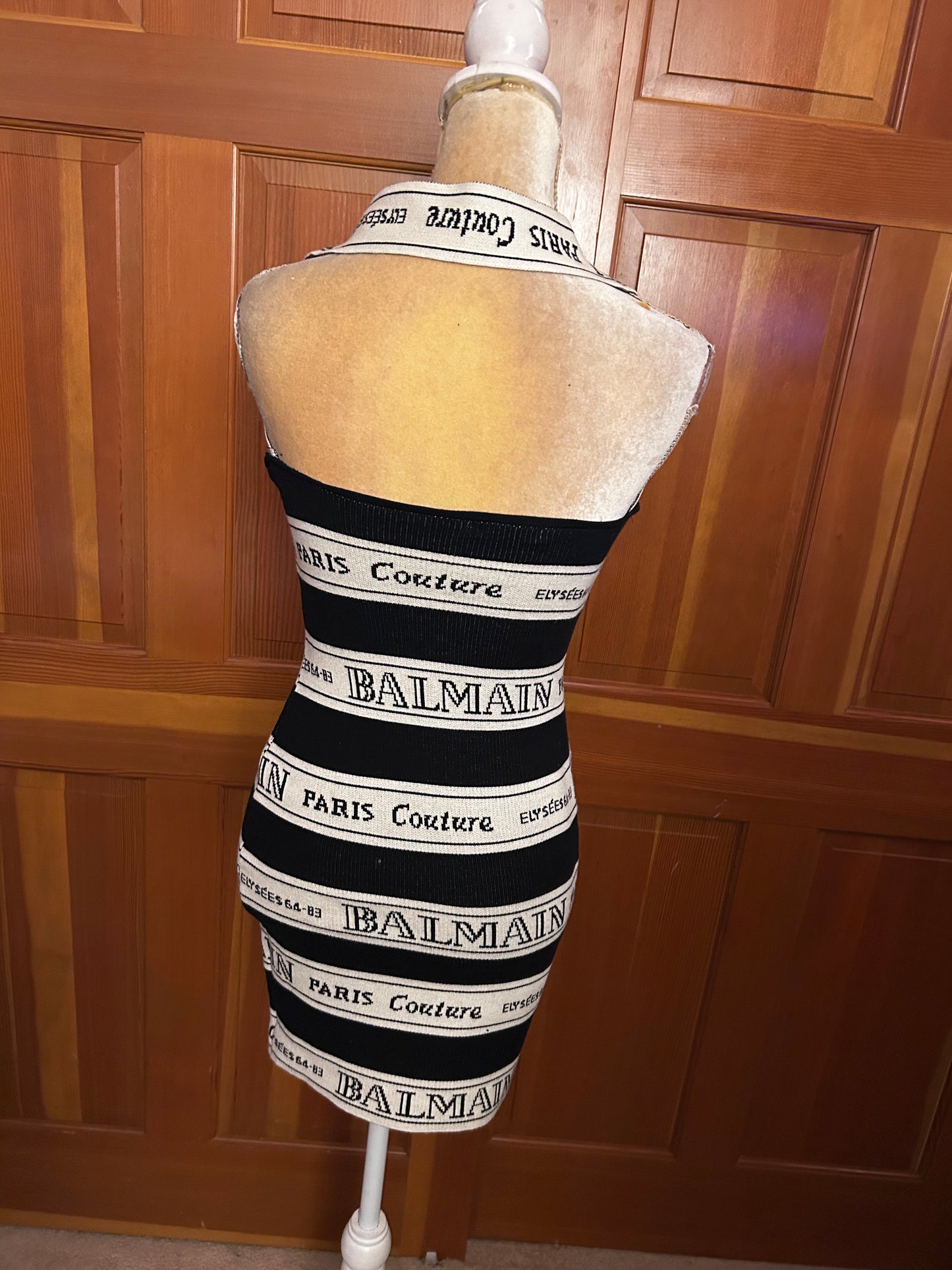 Halter Neck Knit Bandage Style Mini dress.