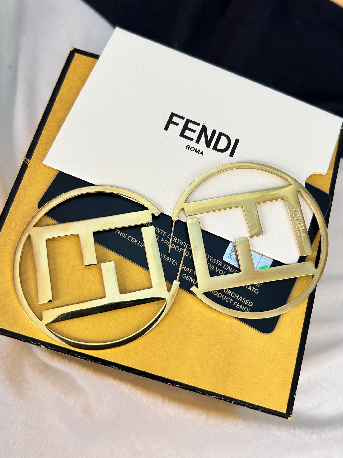 Iconic F Large
Hoop Earrings