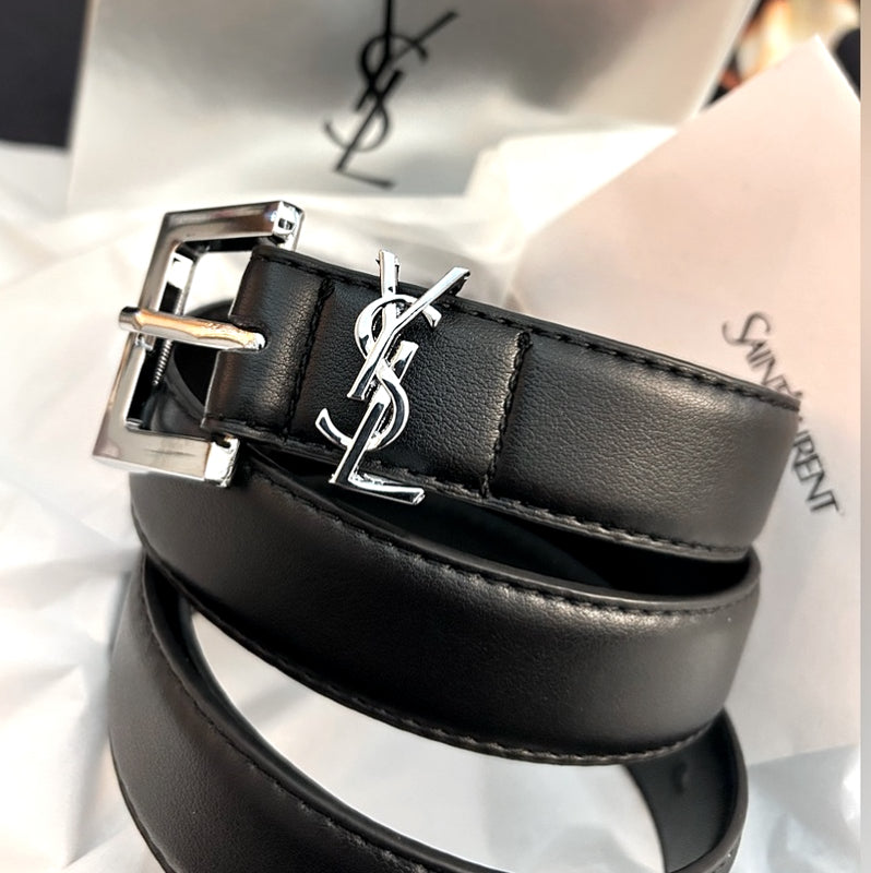Black Cassandre Thin Belt