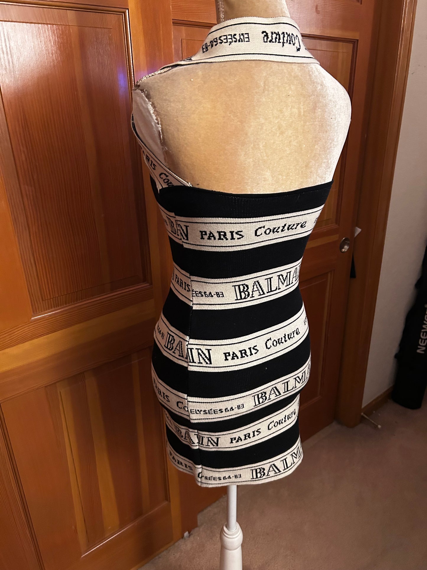 Halter Neck Knit Bandage Style Mini dress.