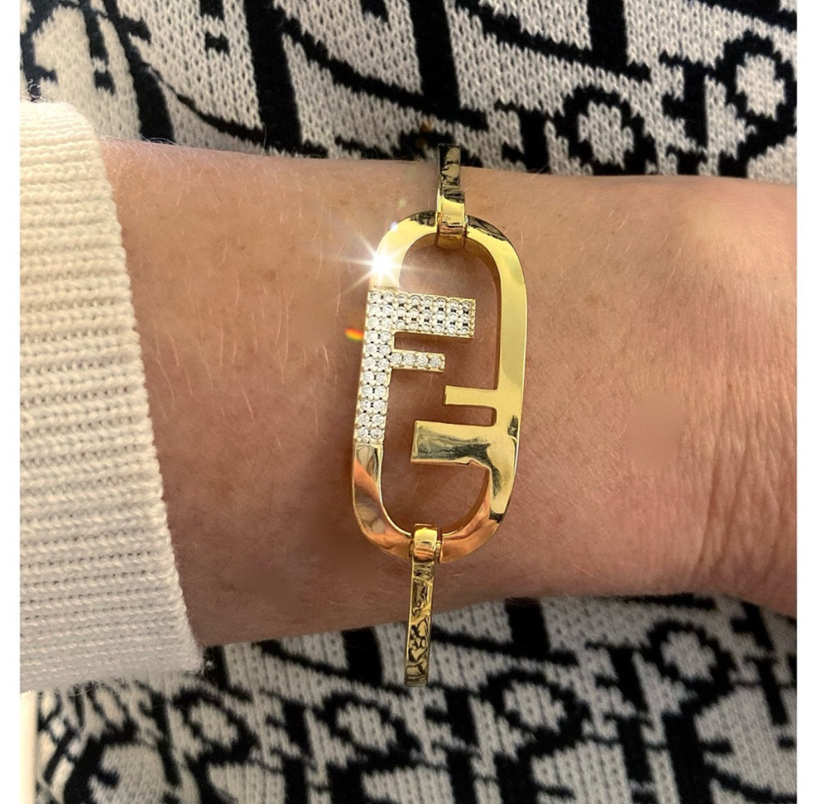 O’Lock Gold Plated Crystal Bracelet
