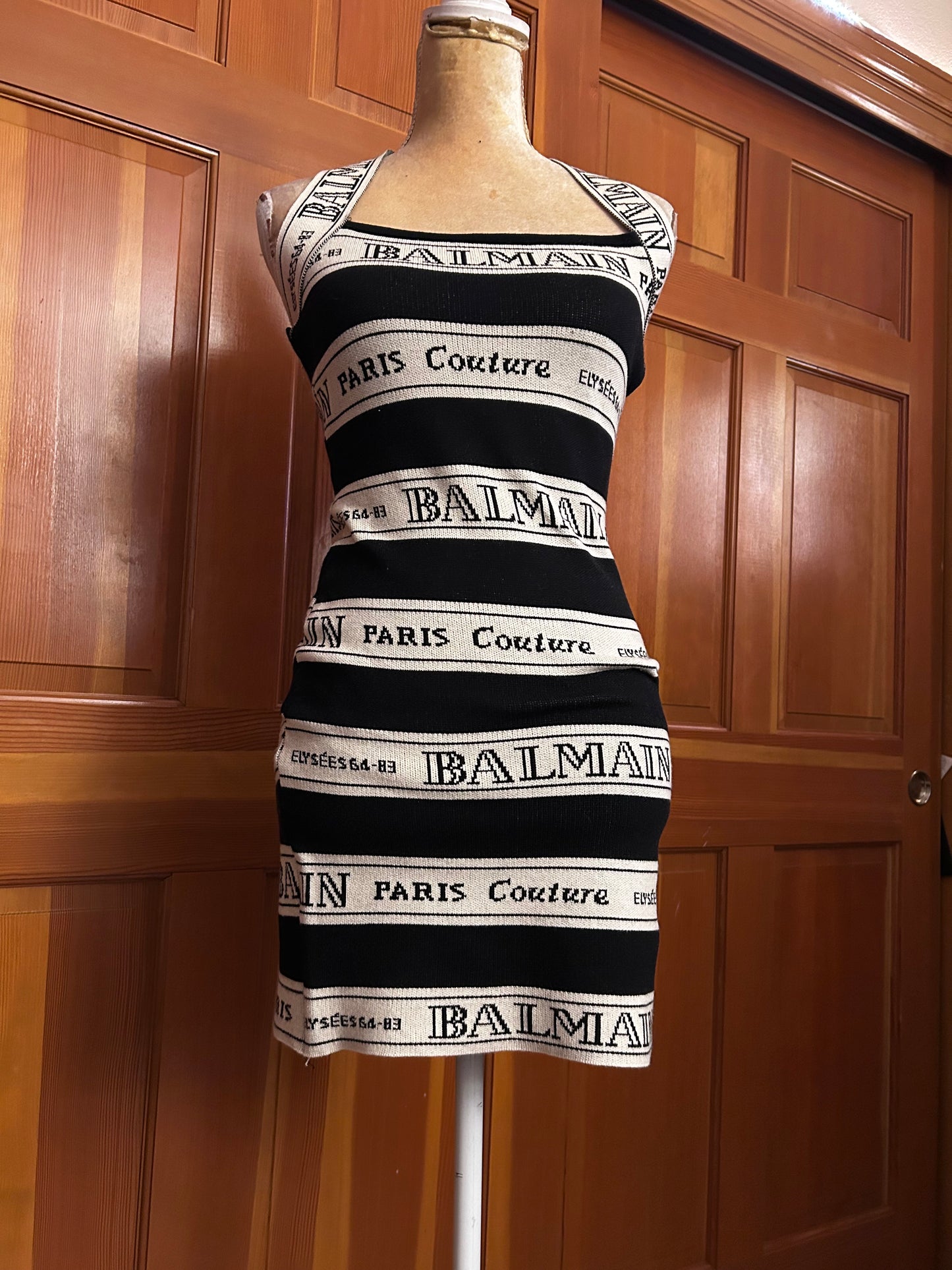 Halter Neck Knit Bandage Style Mini dress.