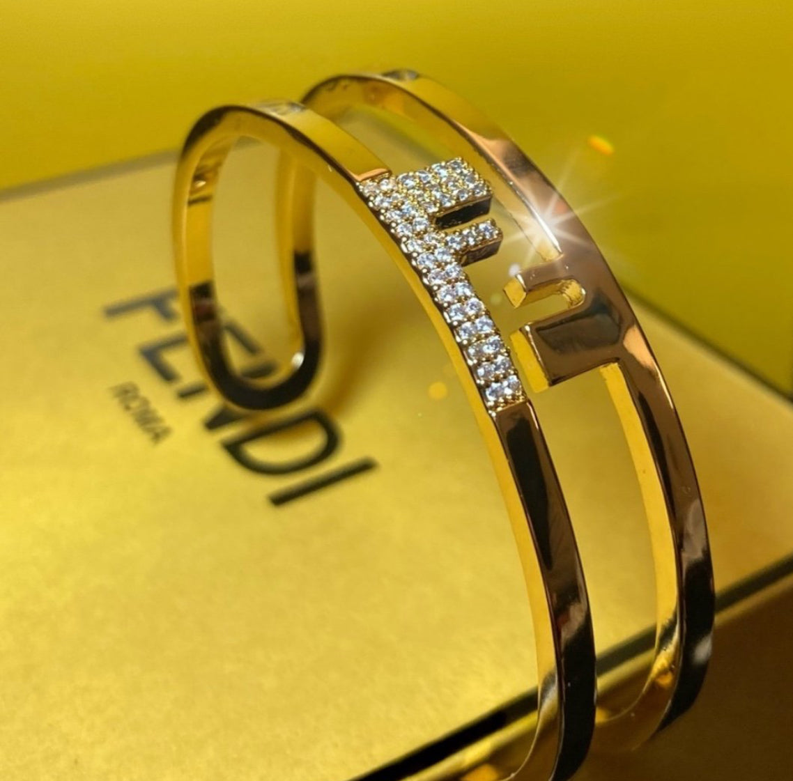O'Lock Women's Gold Metal Cuff Bracelet