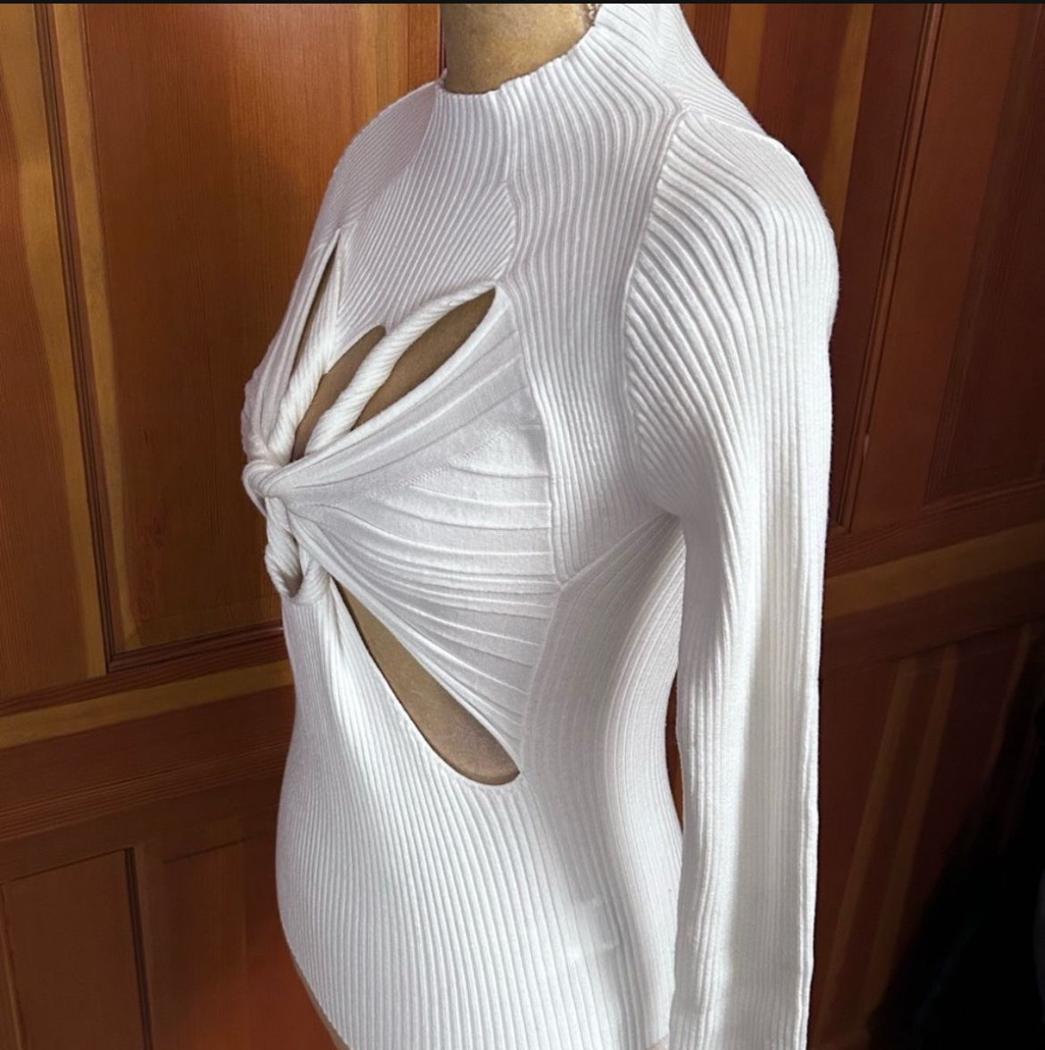 Sexy Twisted Knot- Hole Sweater