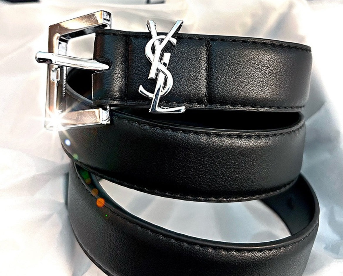 Black Cassandre Thin Belt
