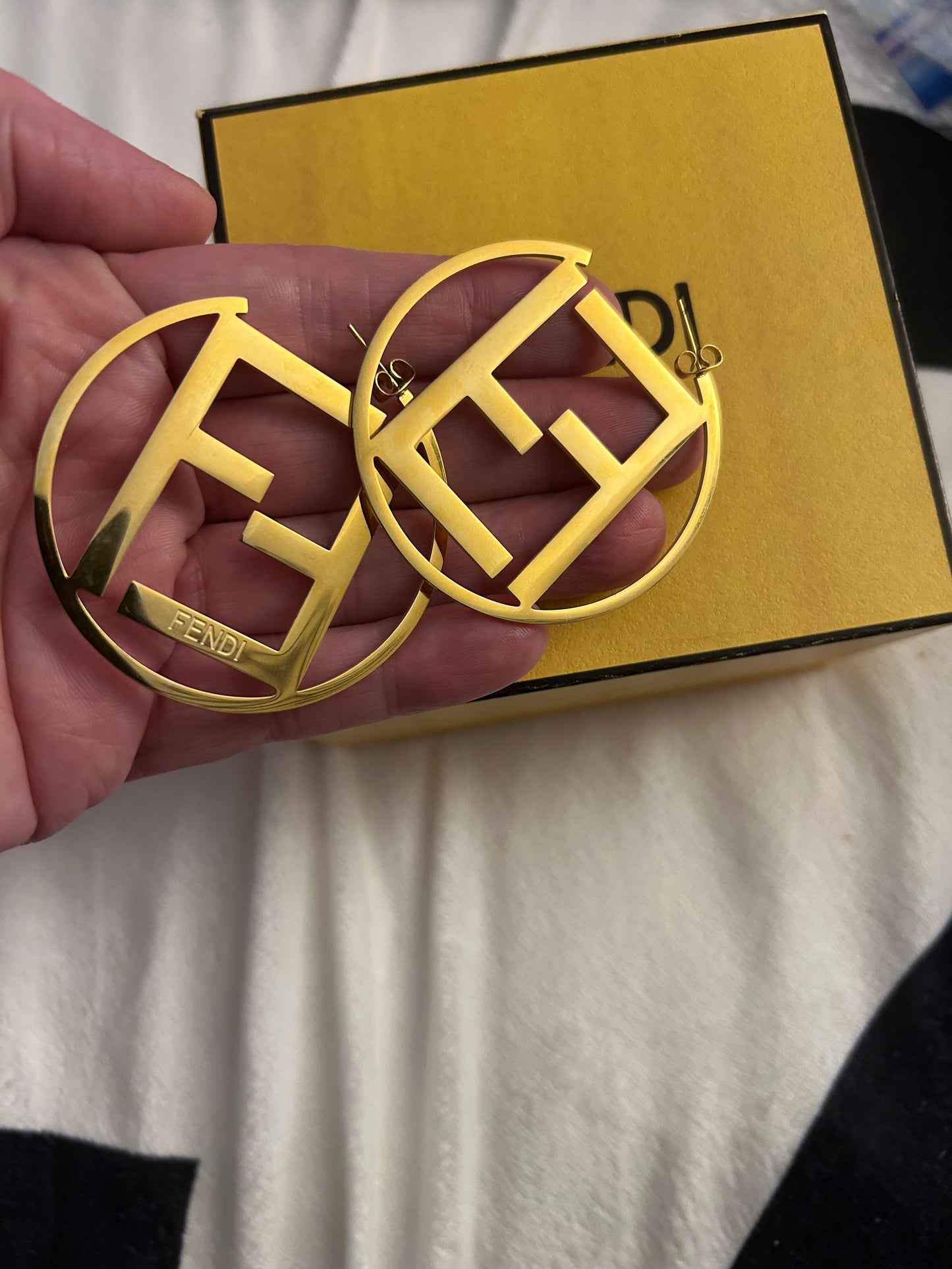 Iconic F Large
Hoop Earrings