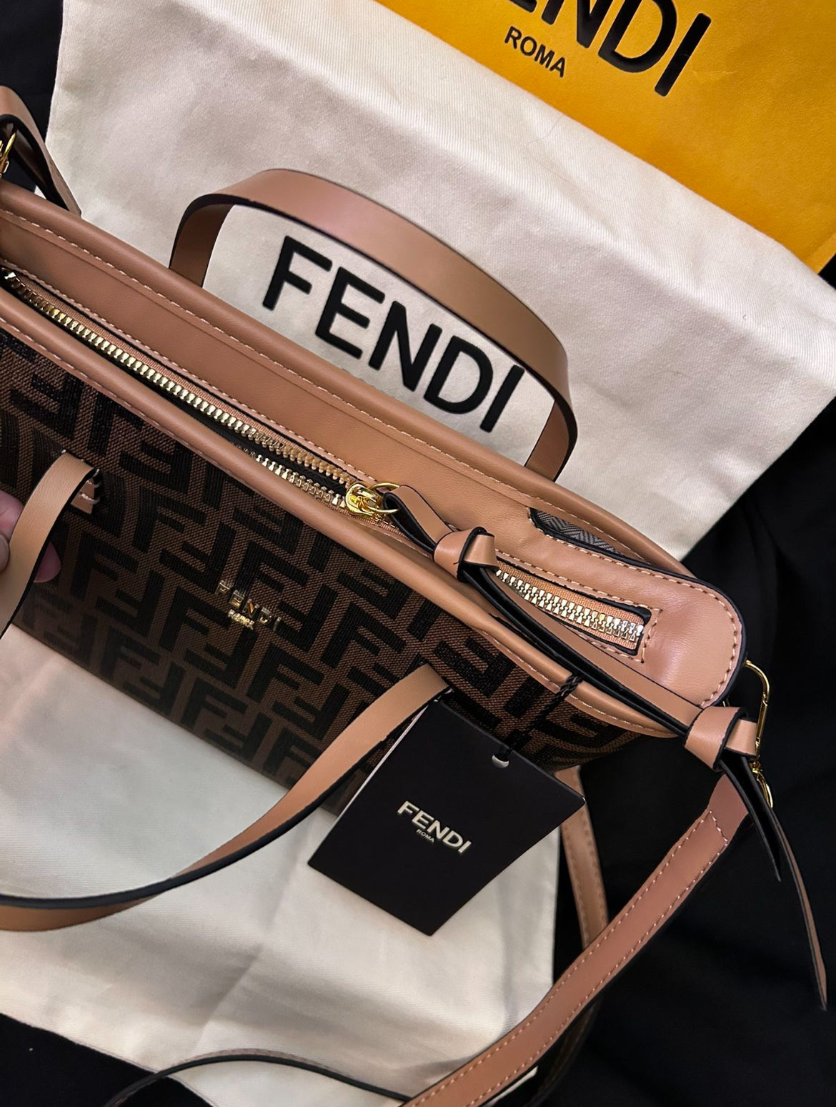 Jacquard Brown Mini Bag