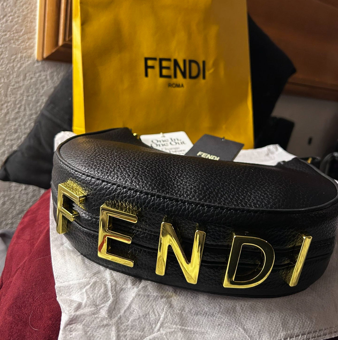Black Mini Hobo Bag.