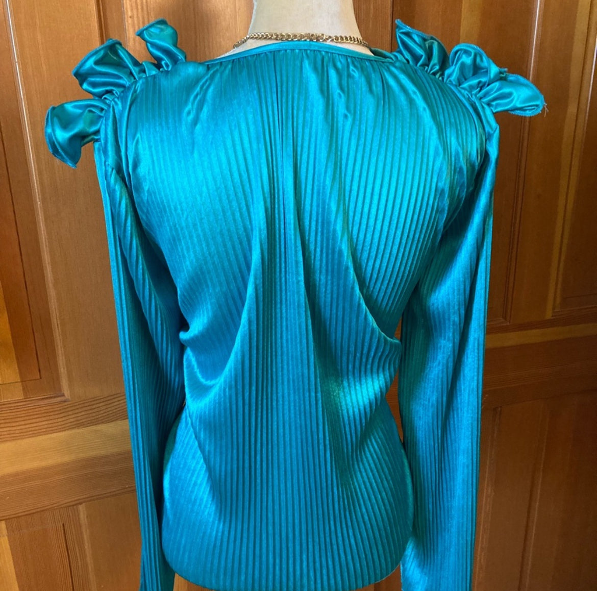 Gorgeous Teal Long Sleeved Women’s Blouse.
