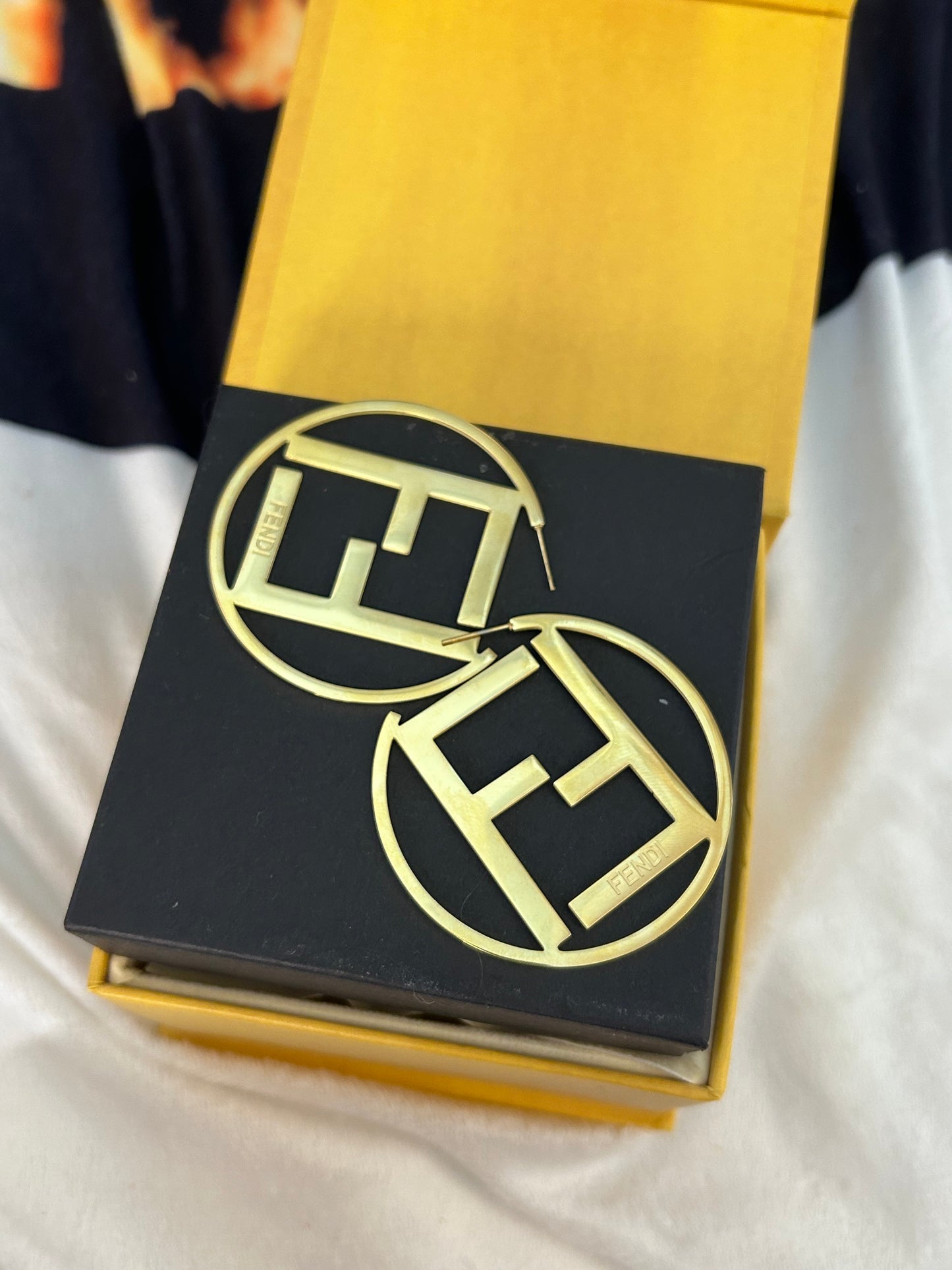 Iconic F Large
Hoop Earrings