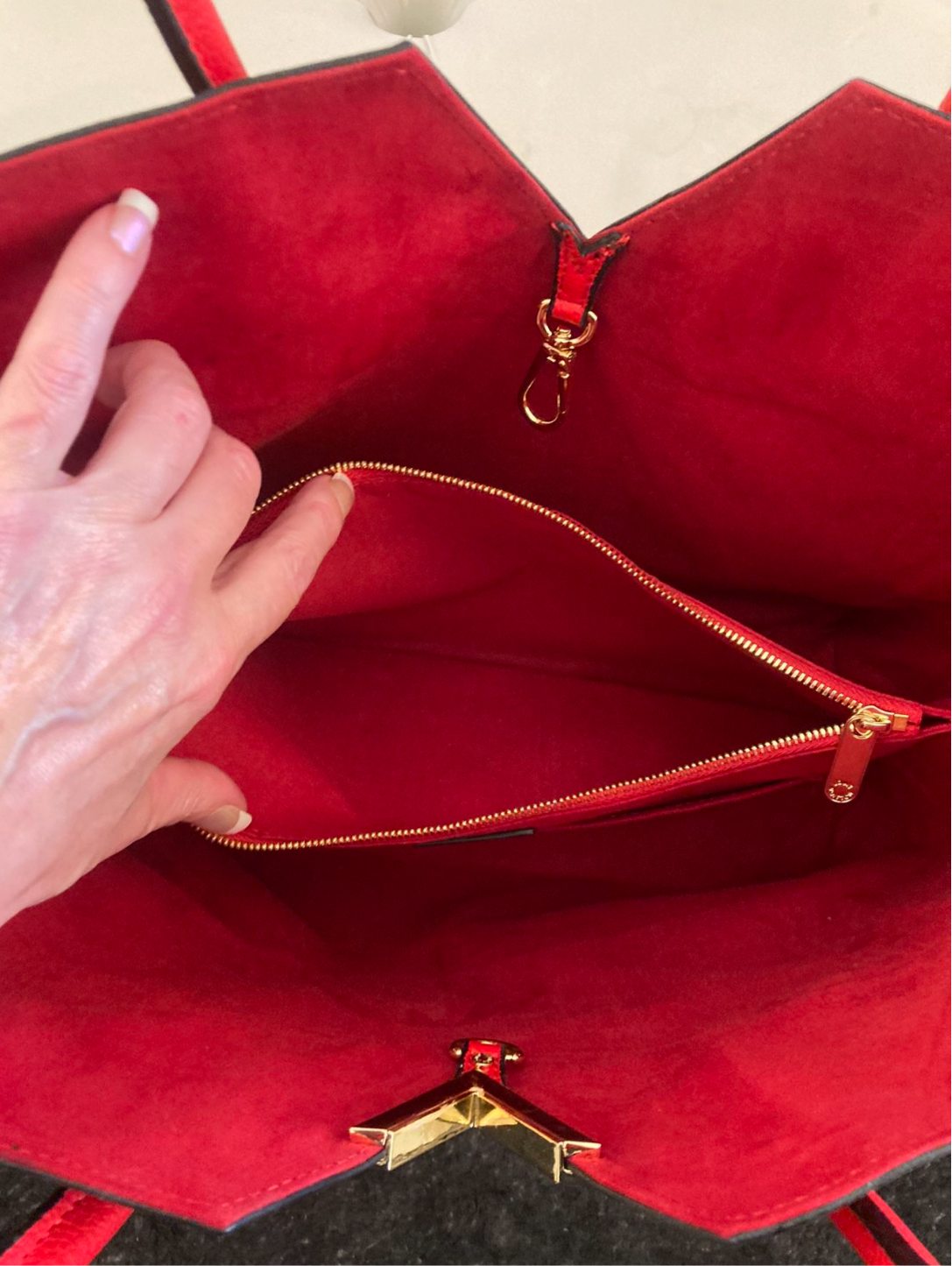 Red Kimono Shoulder Tote