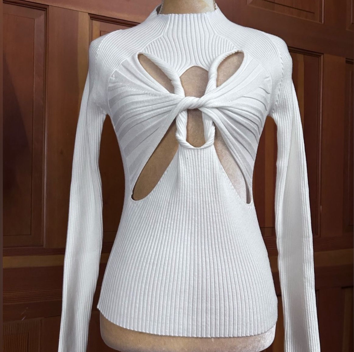 Sexy Twisted Knot- Hole Sweater