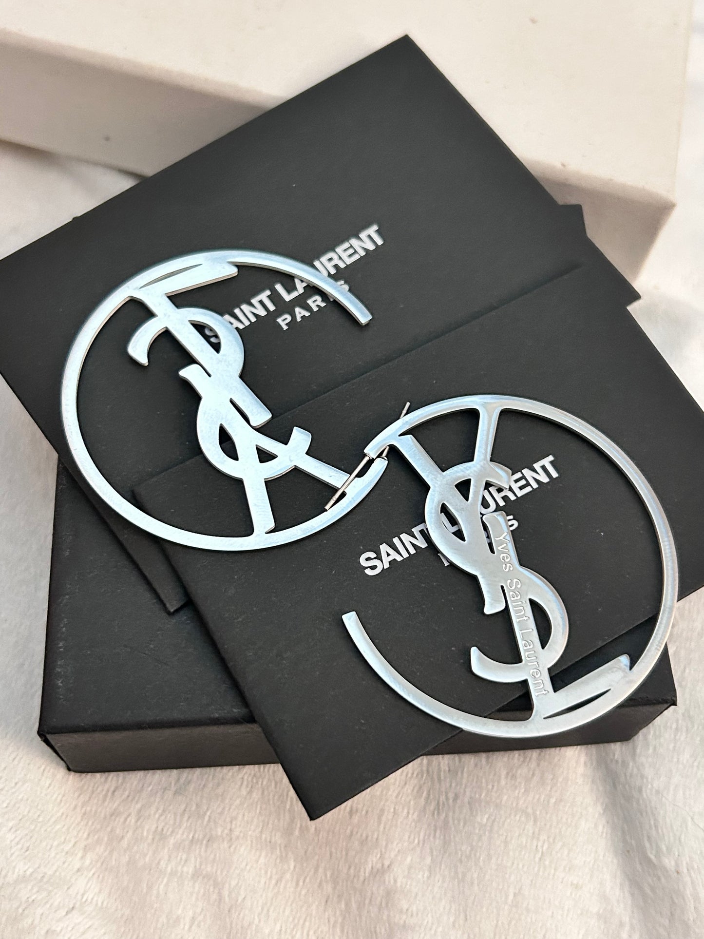 Monogram-Hoop Logo Earring