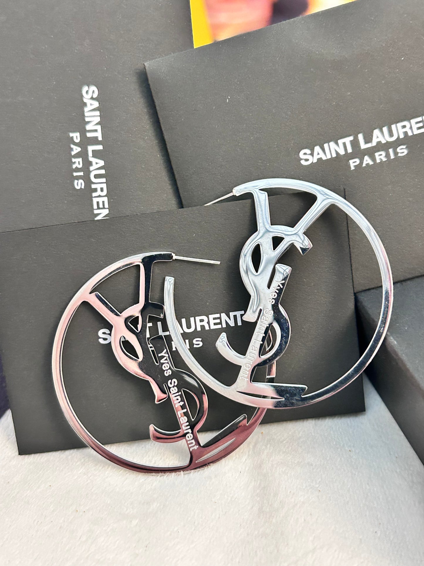 Monogram-Hoop Logo Earring