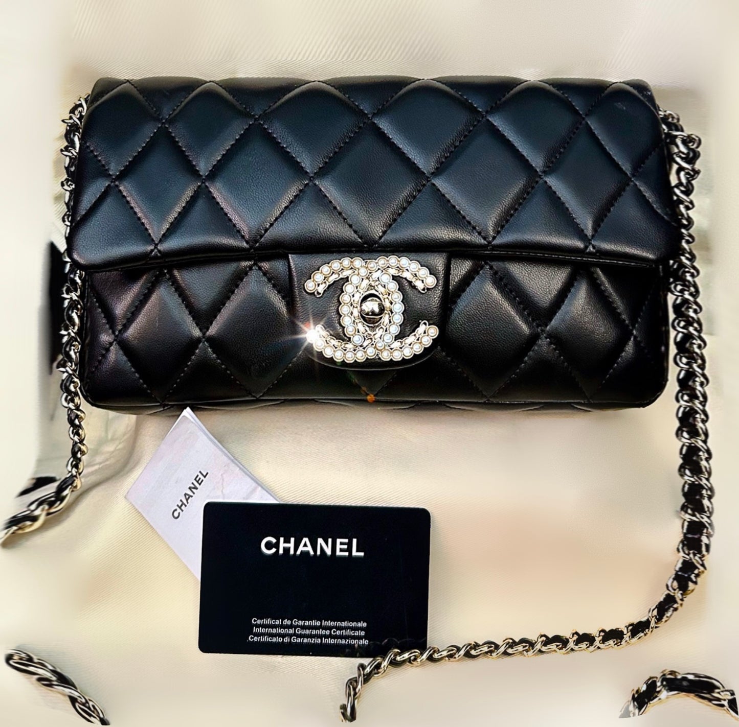 Limited Edition Quilted Leather CC Flap Clutch