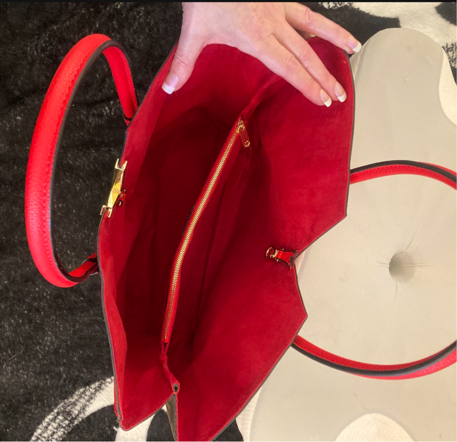 Red Kimono Shoulder Tote