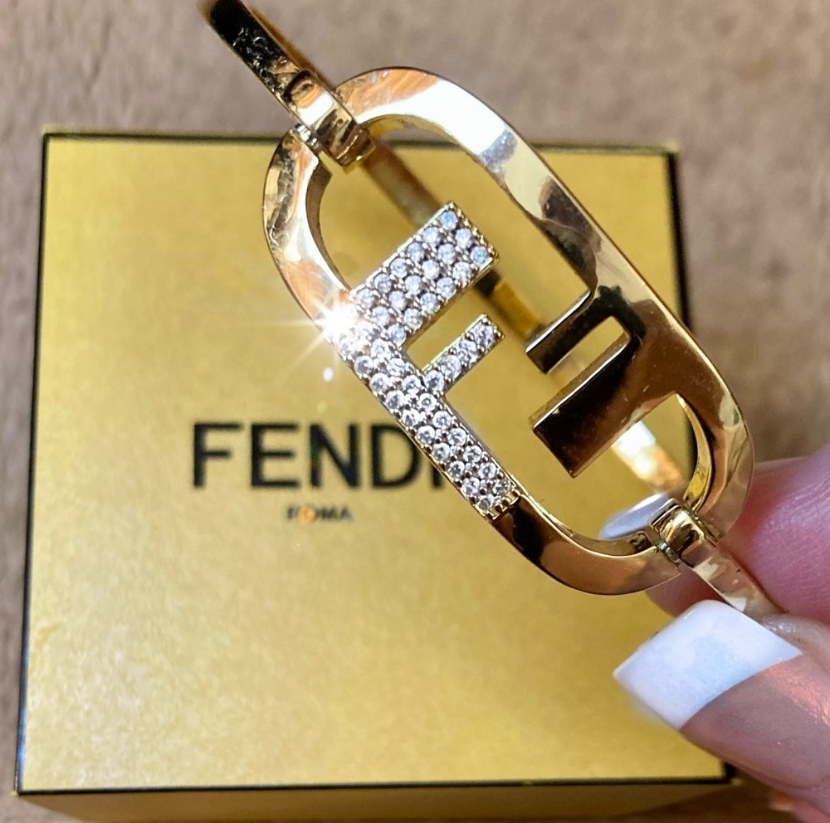 O’Lock Gold Plated Crystal Bracelet