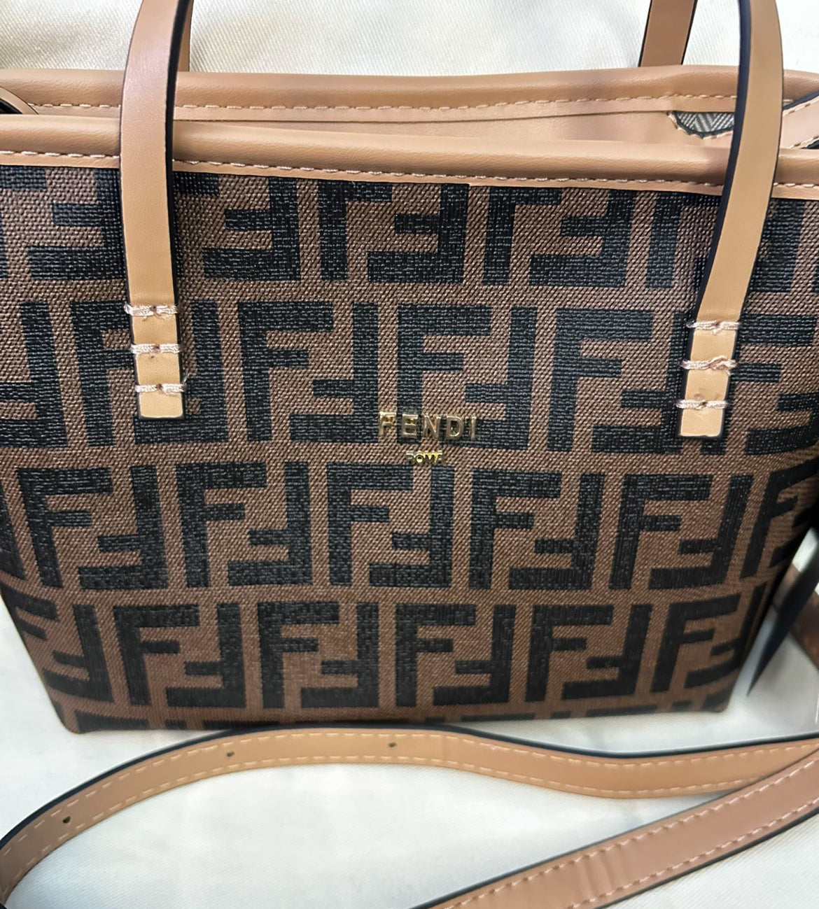 Jacquard Brown Mini Bag