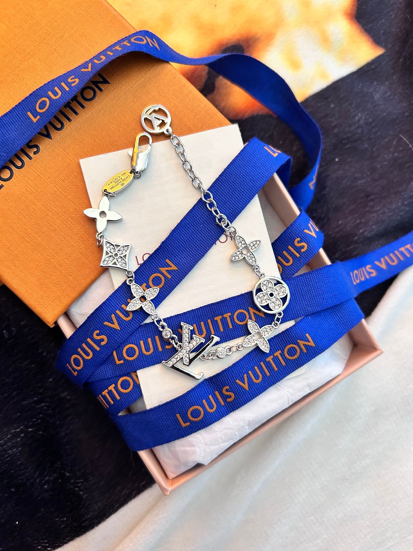 Crystal Monogram Charm Bracelet