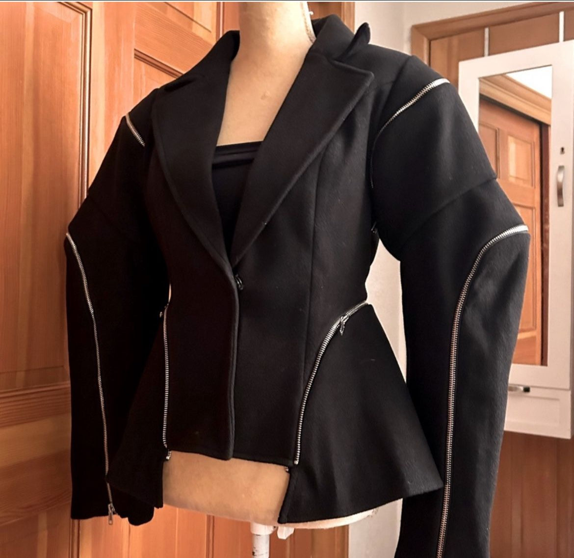 Spliced Zipper Jacket.