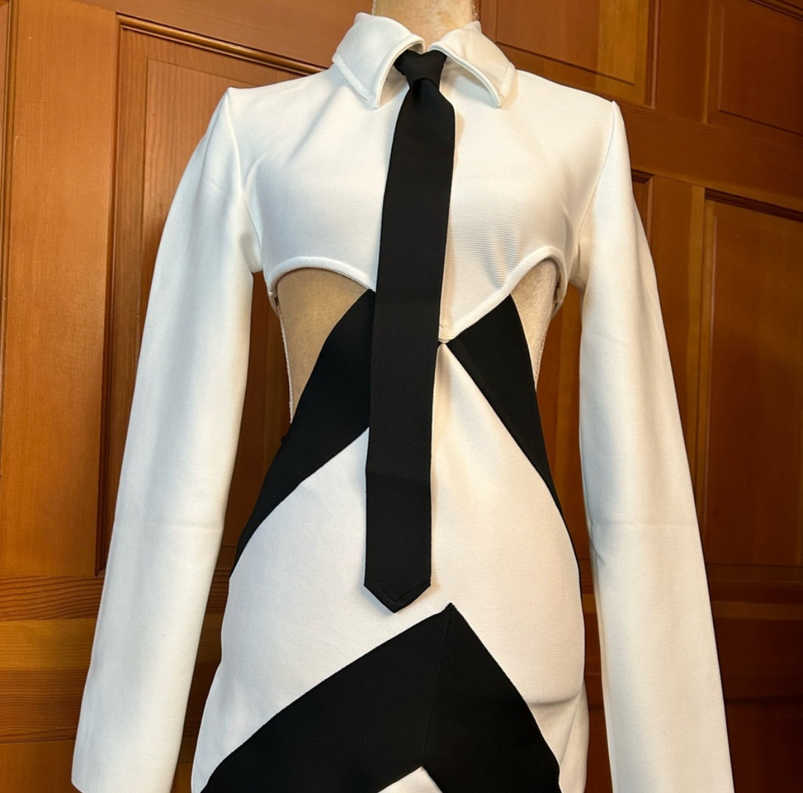 Cut Out Long Sleeve Mini Dress