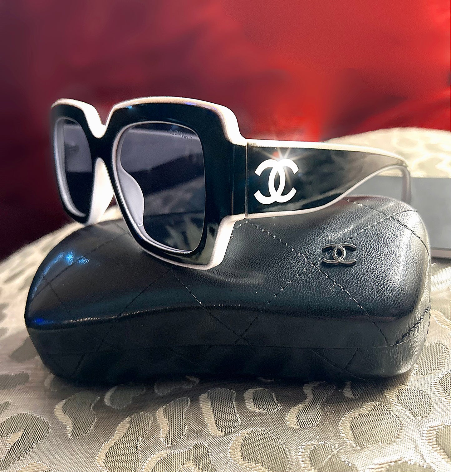Black and White Cat Eye Sunglasses