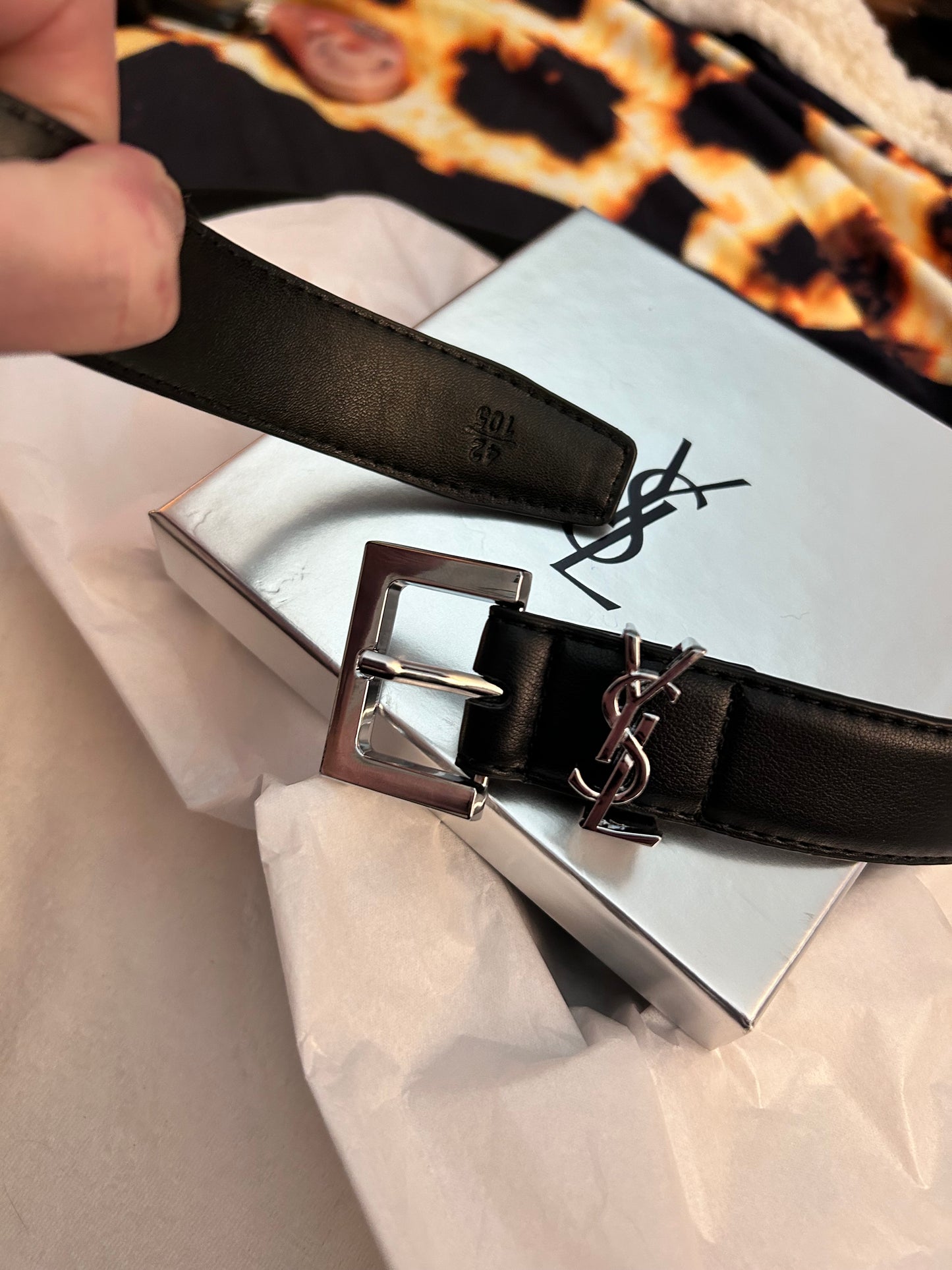 Black Cassandre Thin Belt