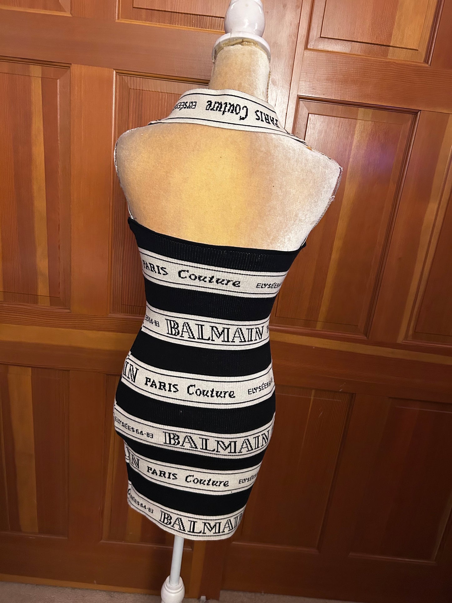 Halter Neck Knit Bandage Style Mini dress.