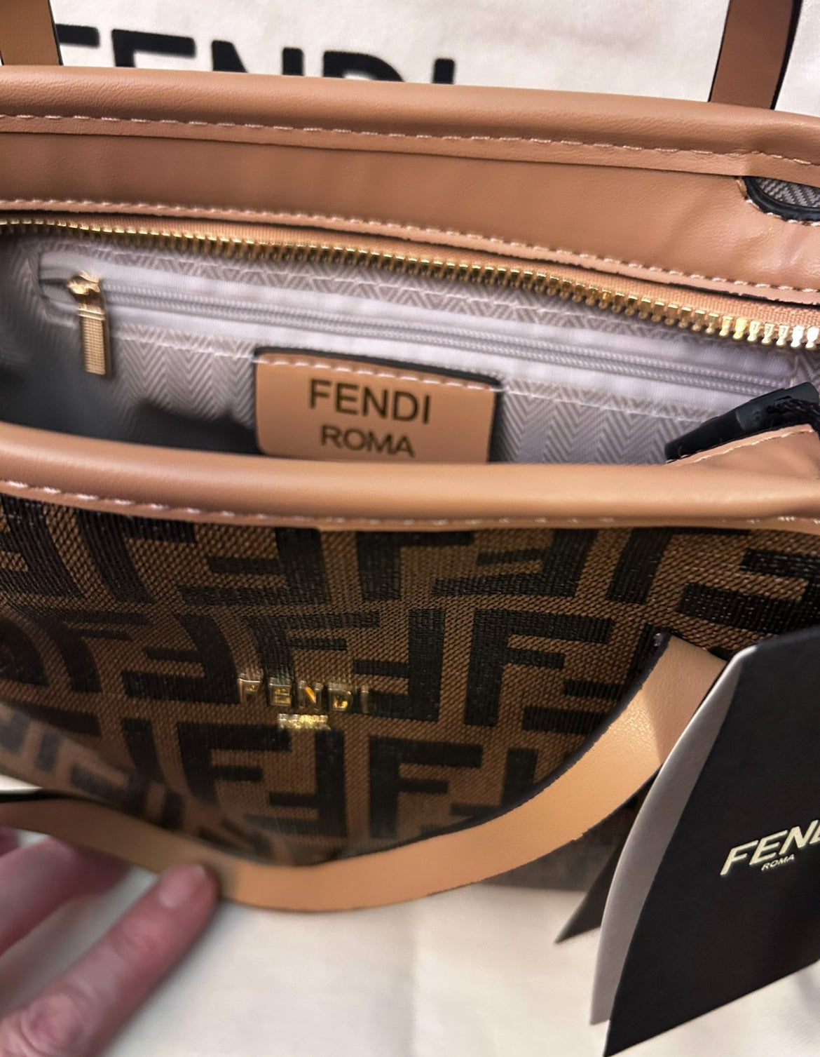Jacquard Brown Mini Bag