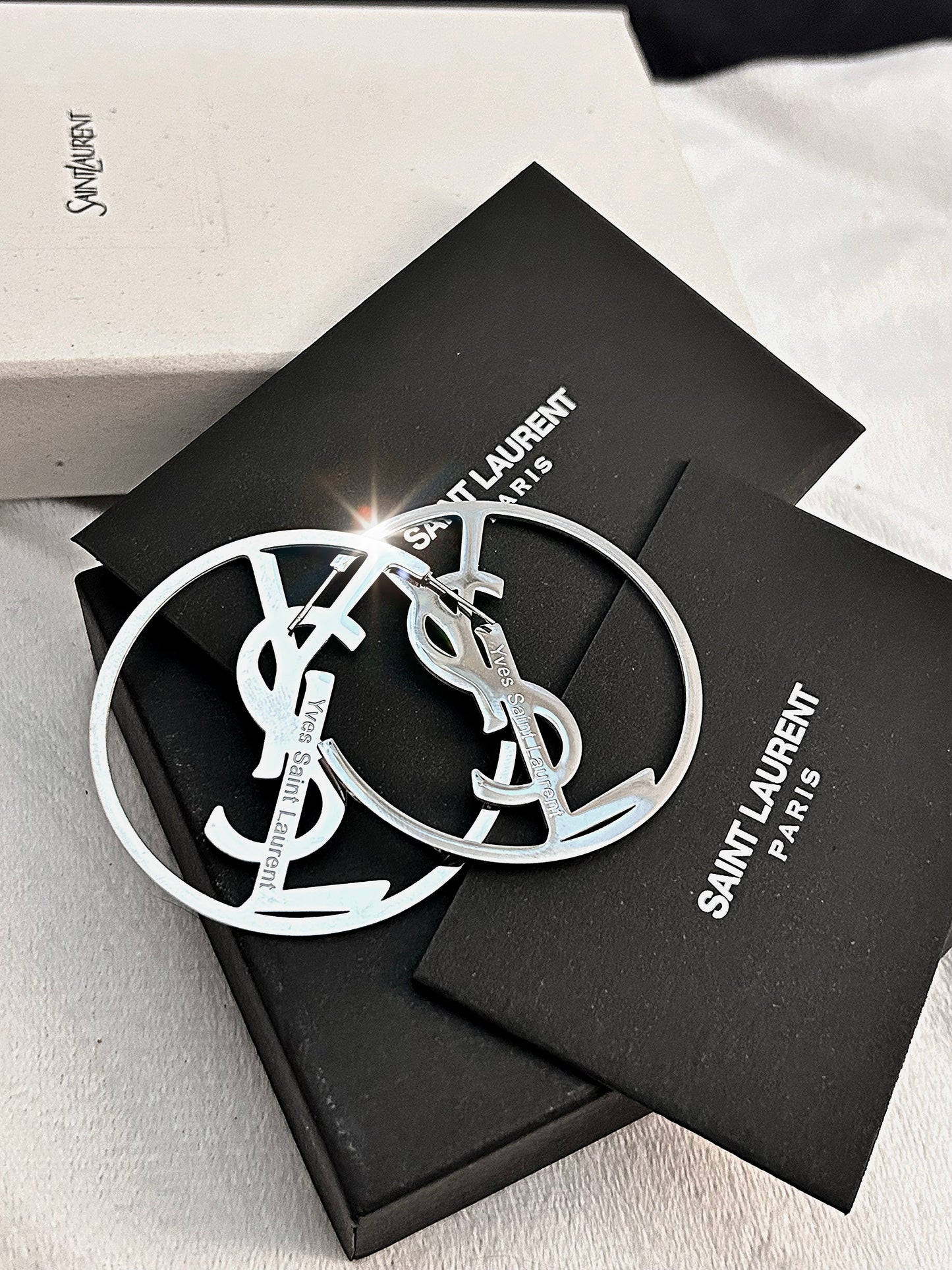 Monogram-Hoop Logo Earring