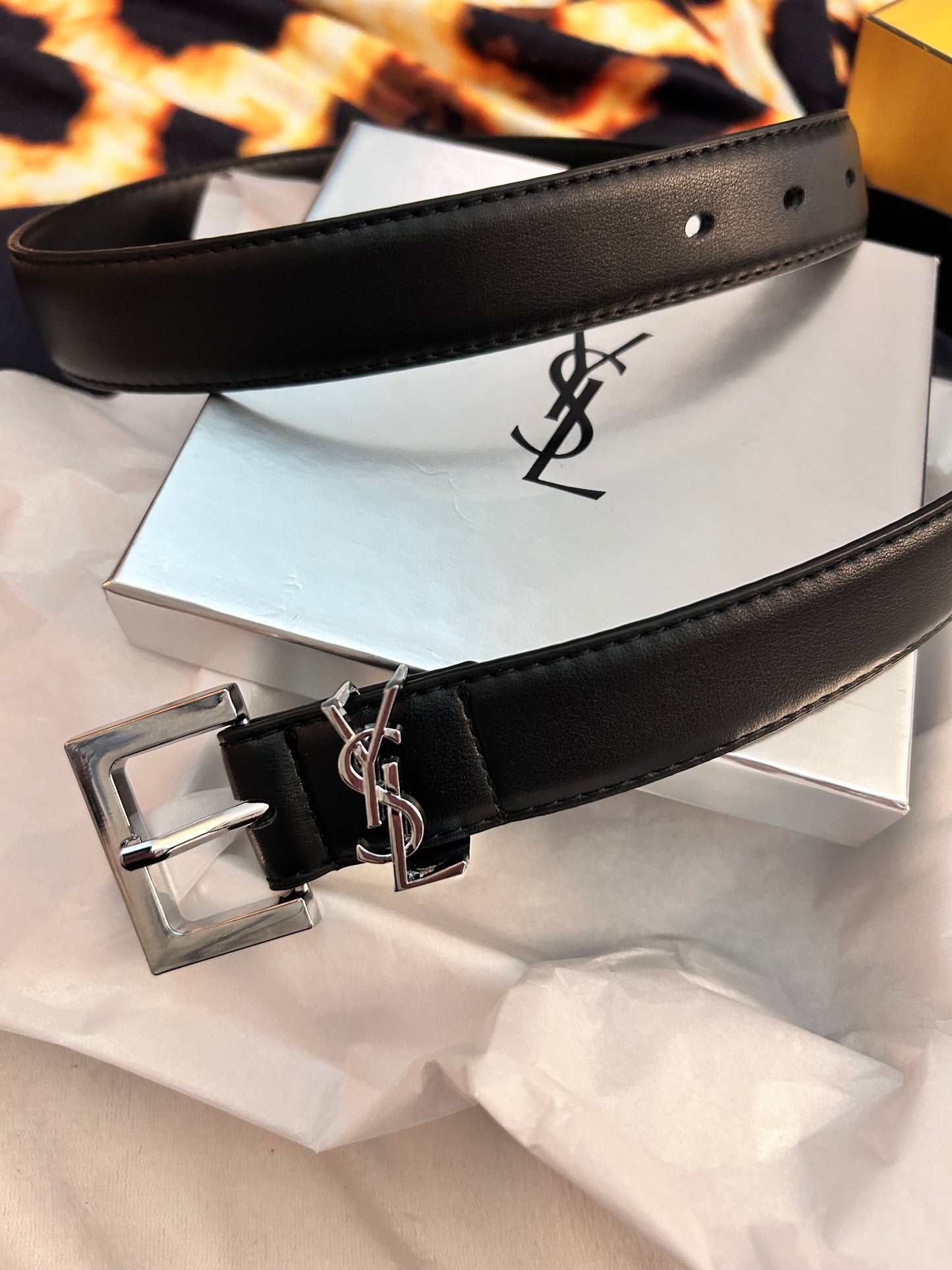 Black Cassandre Thin Belt