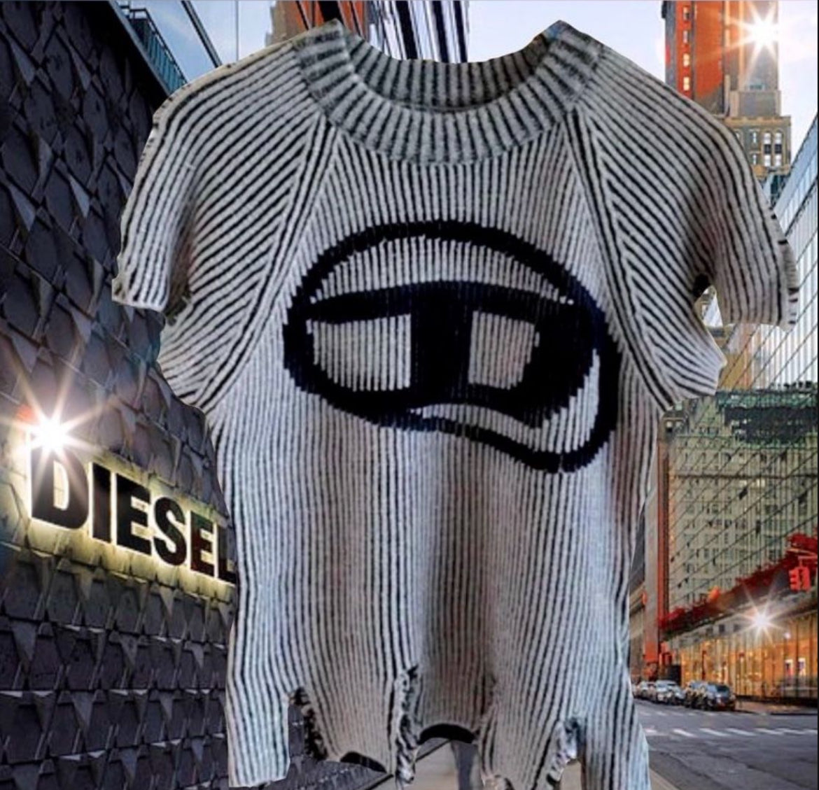 Women’s DIESEL Distressed Sweater