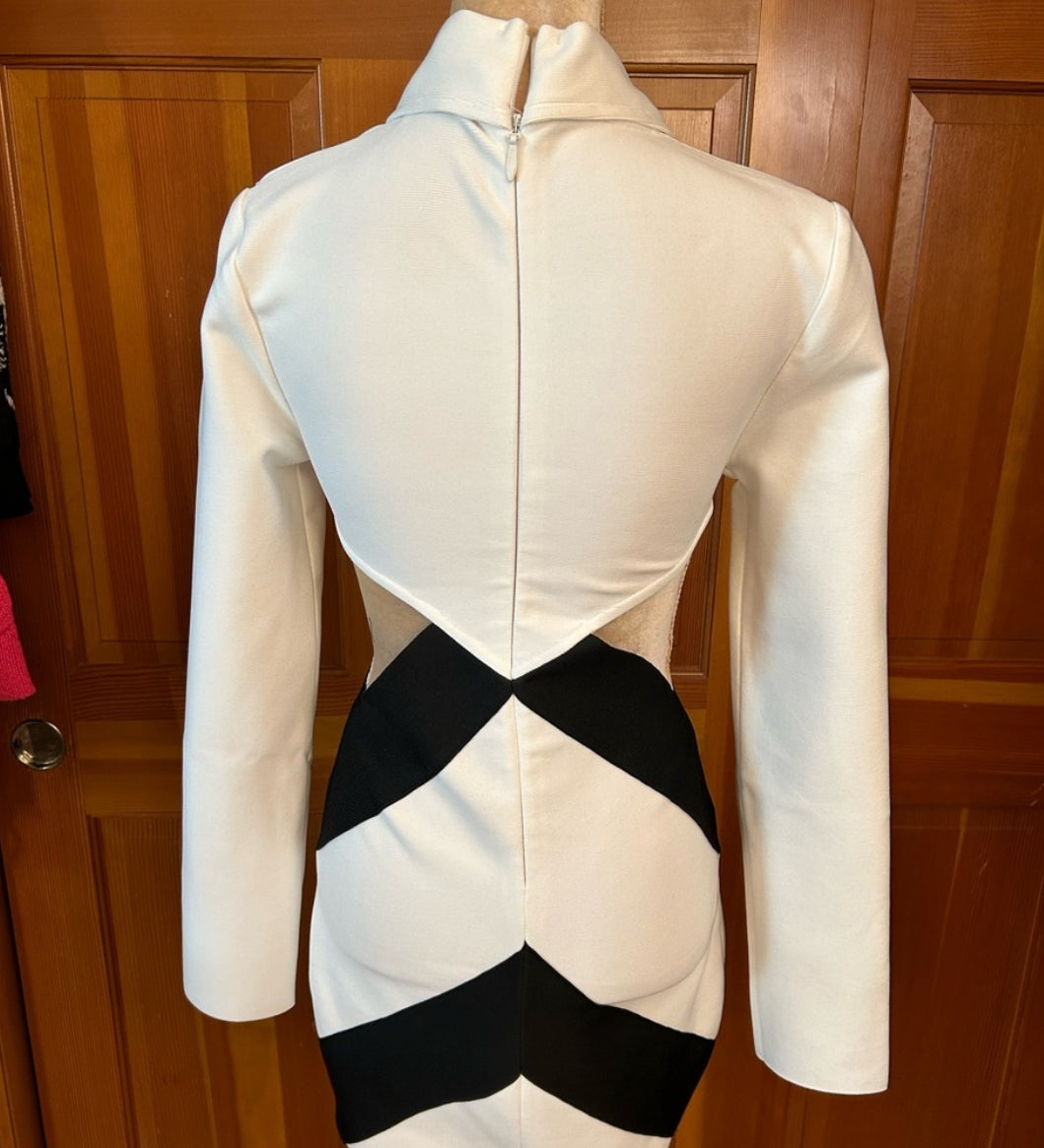 Cut Out Long Sleeve Mini Dress