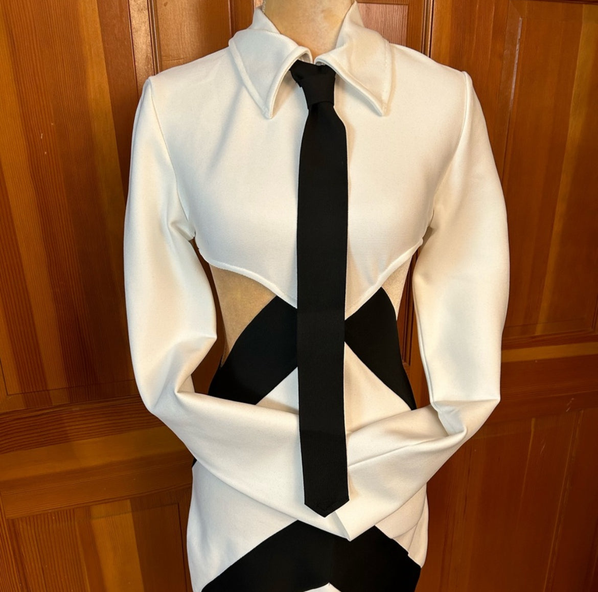 Cut Out Long Sleeve Mini Dress