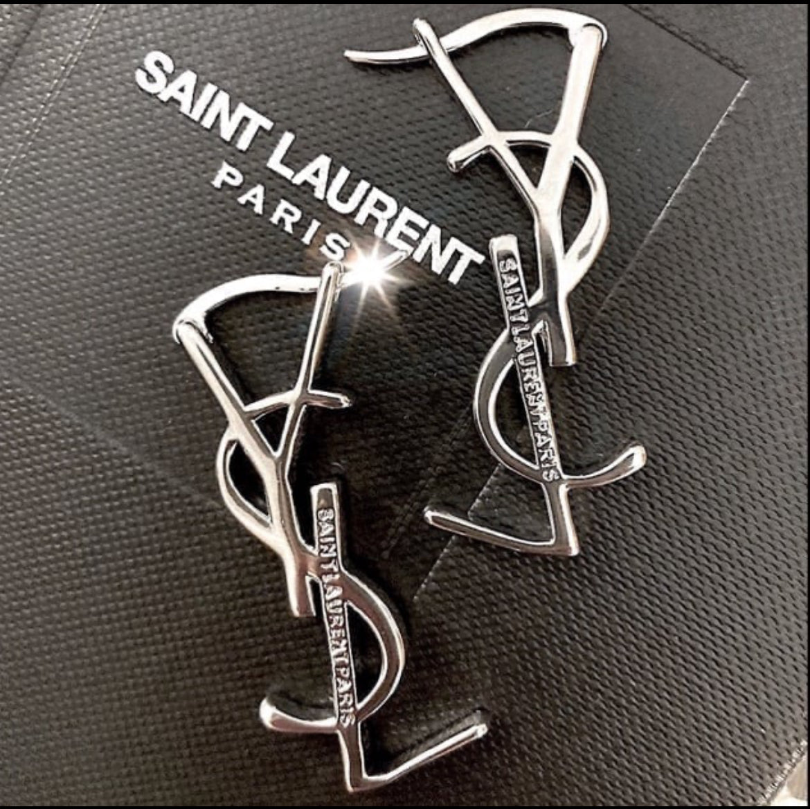Cassandre Monogram-Logo Lettering Earring Set