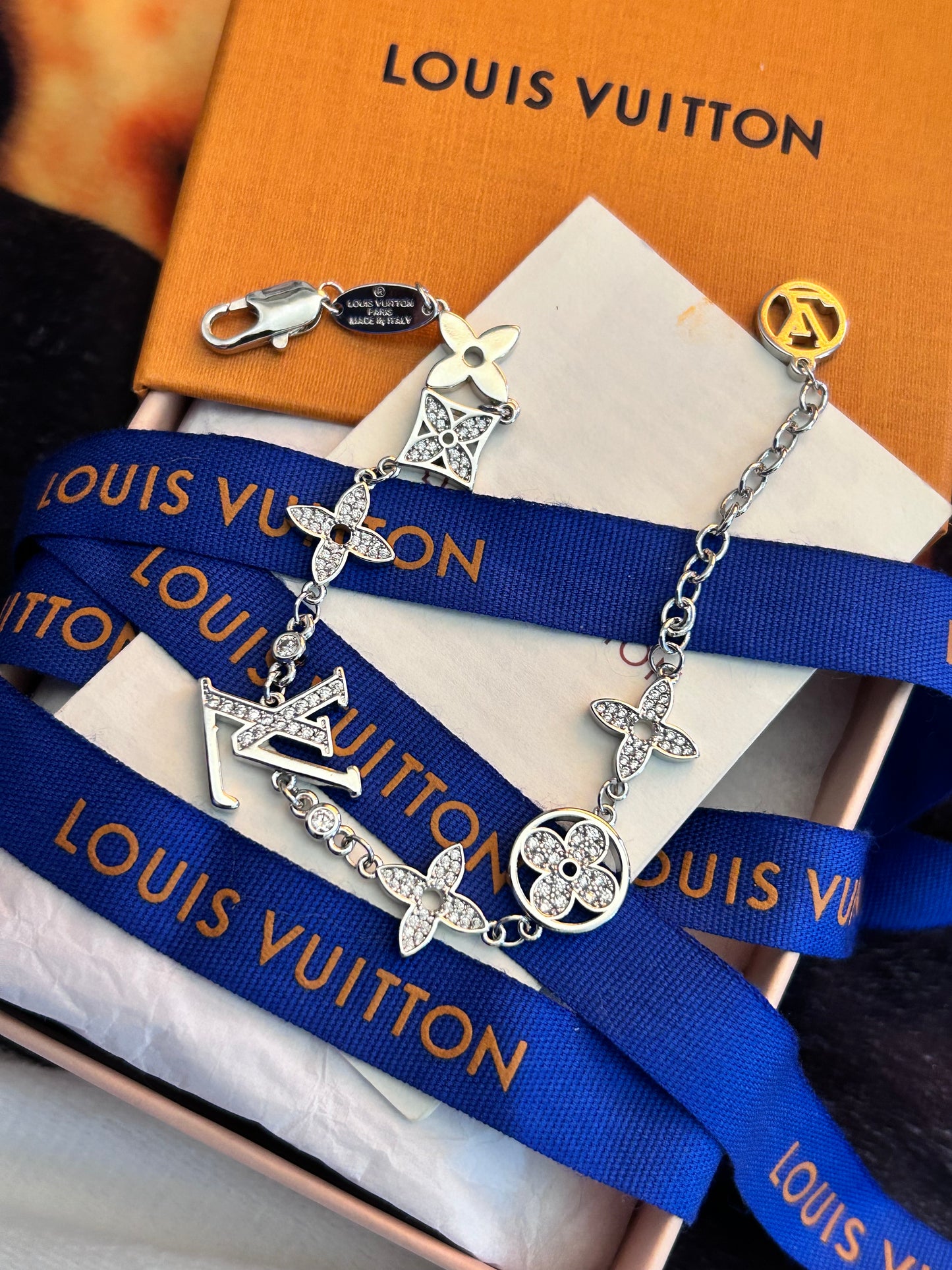Crystal Monogram Charm Bracelet