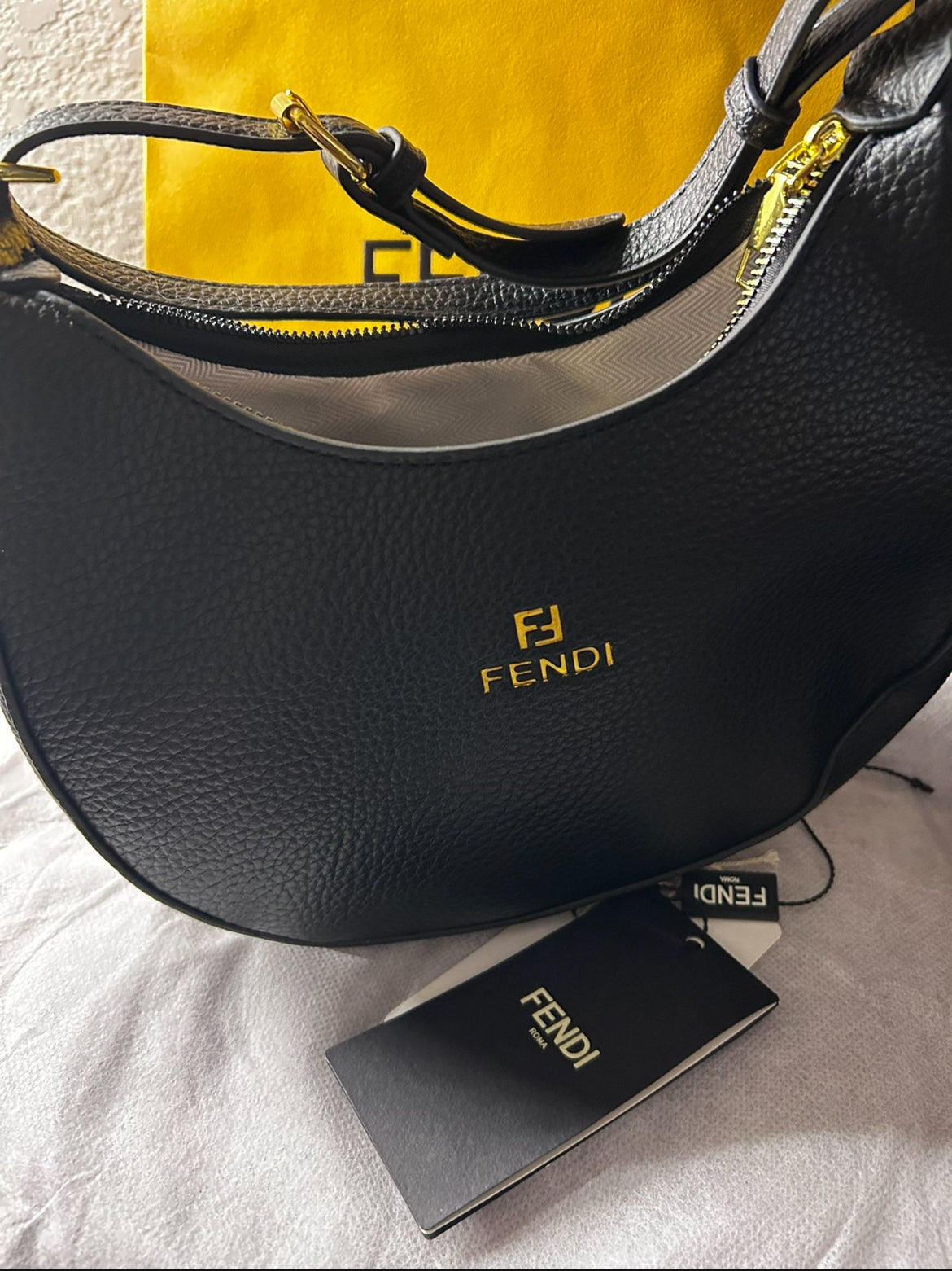 Black Mini Hobo Bag.