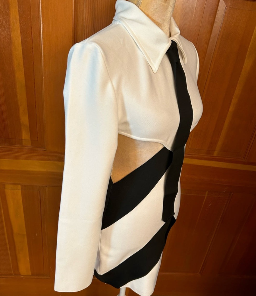 Cut Out Long Sleeve Mini Dress