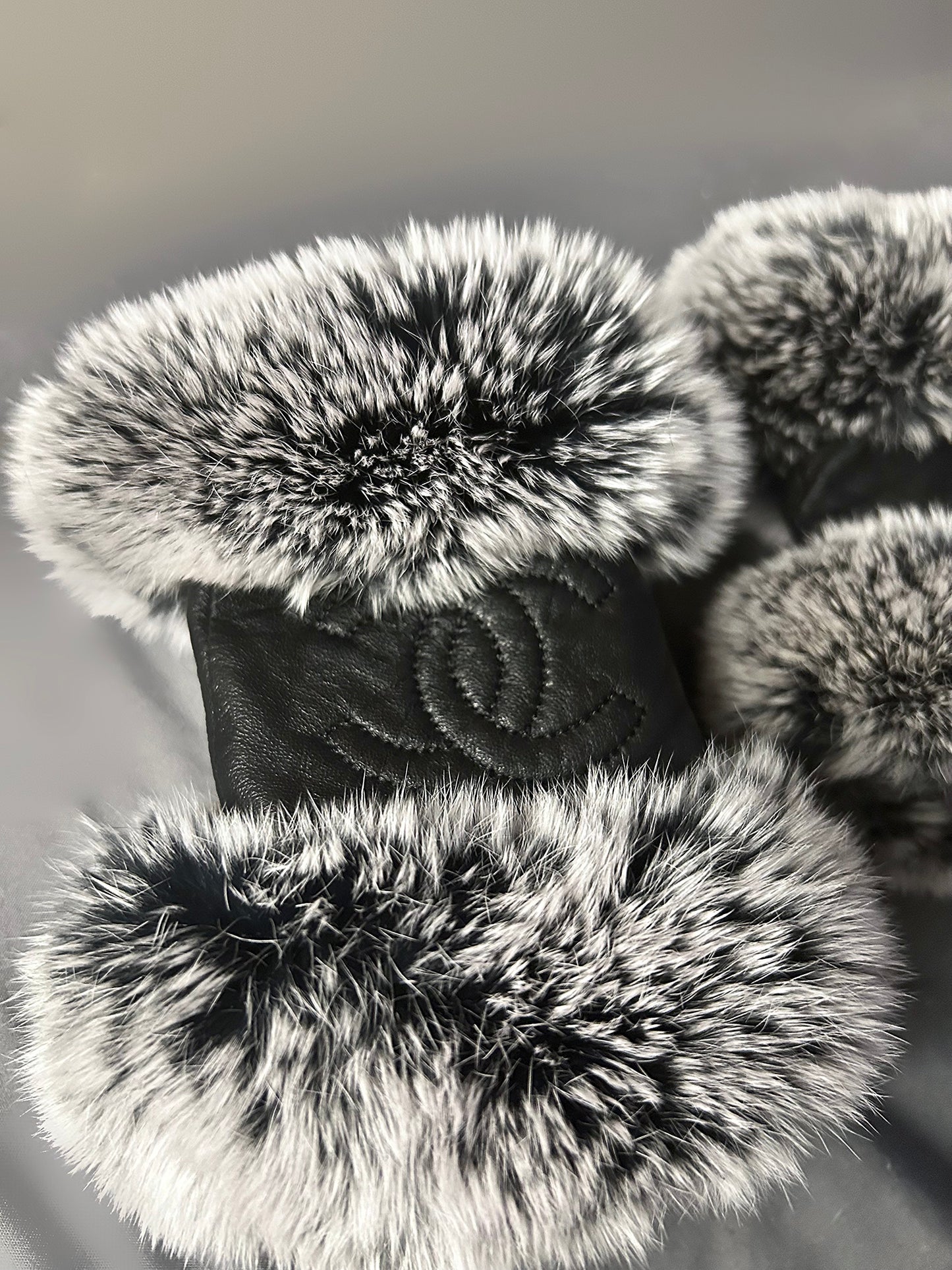 Chanel Fingerless Faux Fur Gloves