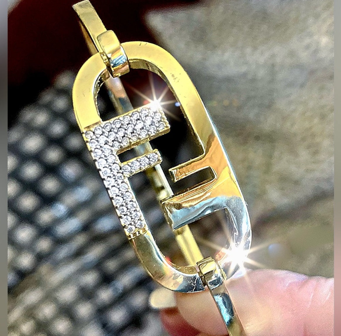 O’Lock Gold Plated Crystal Bracelet