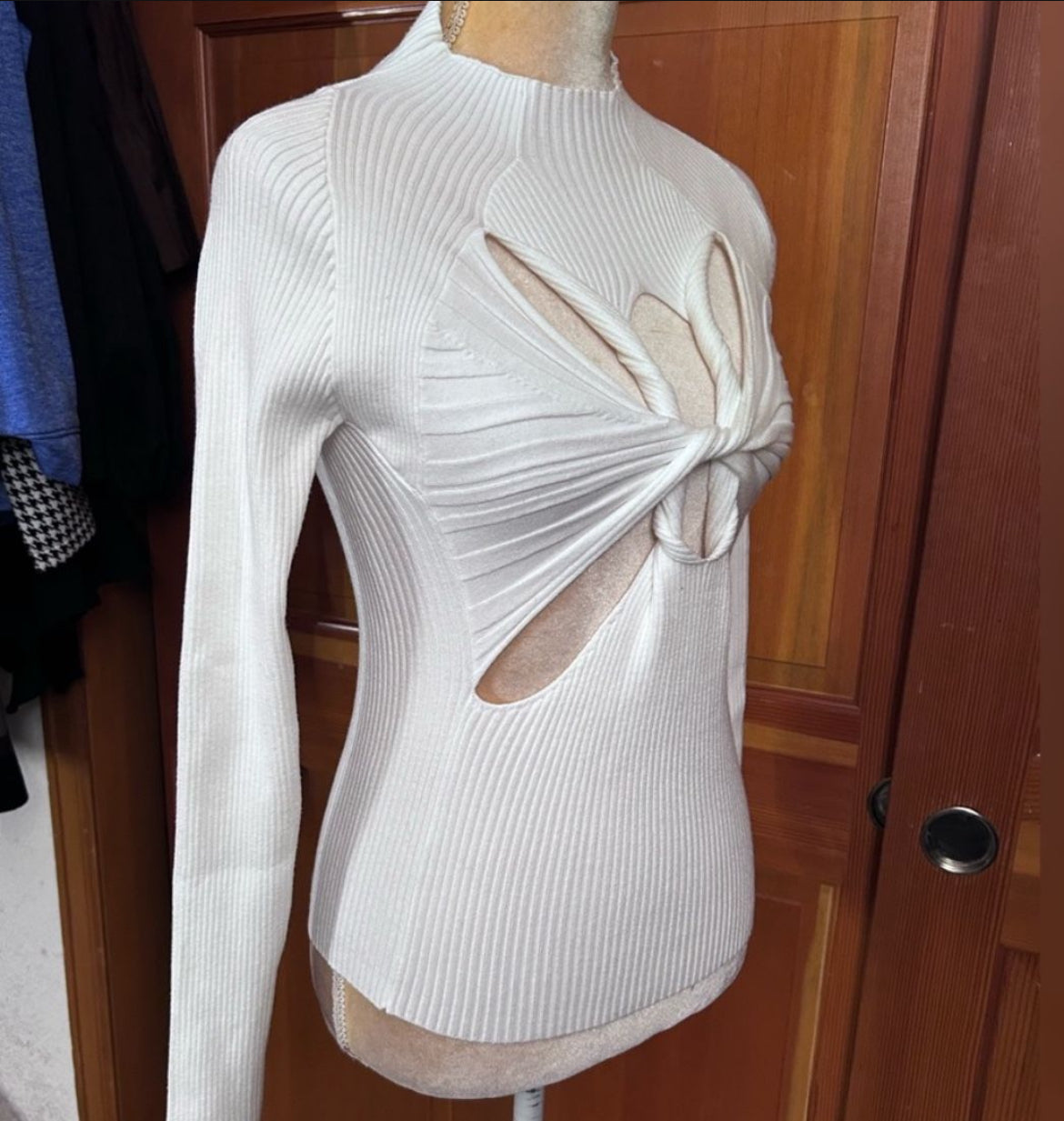 Sexy Twisted Knot- Hole Sweater