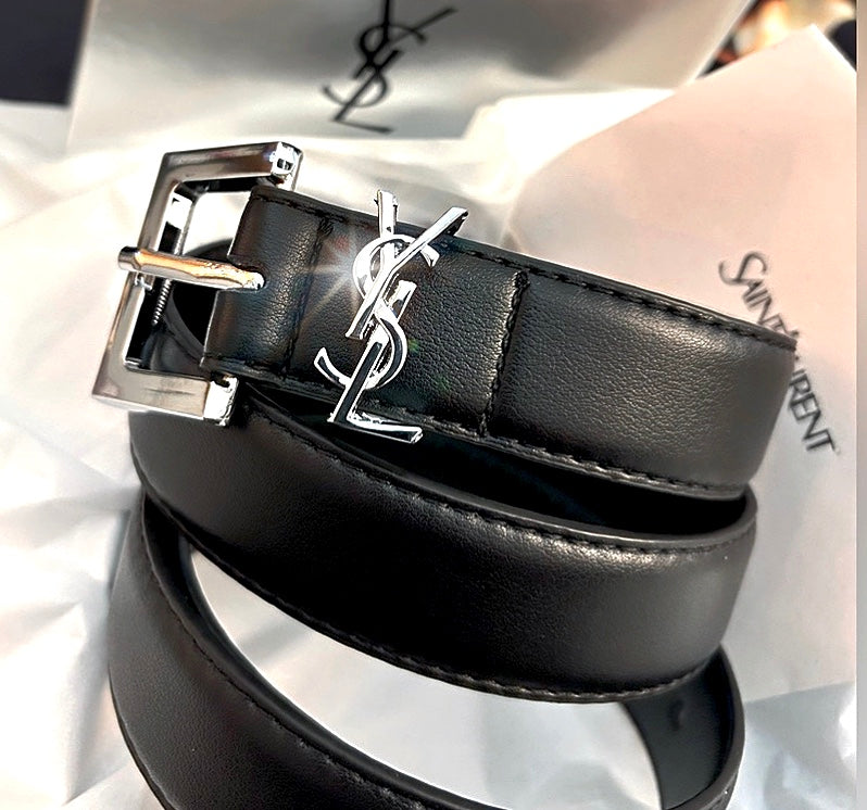 Black Cassandre Thin Belt