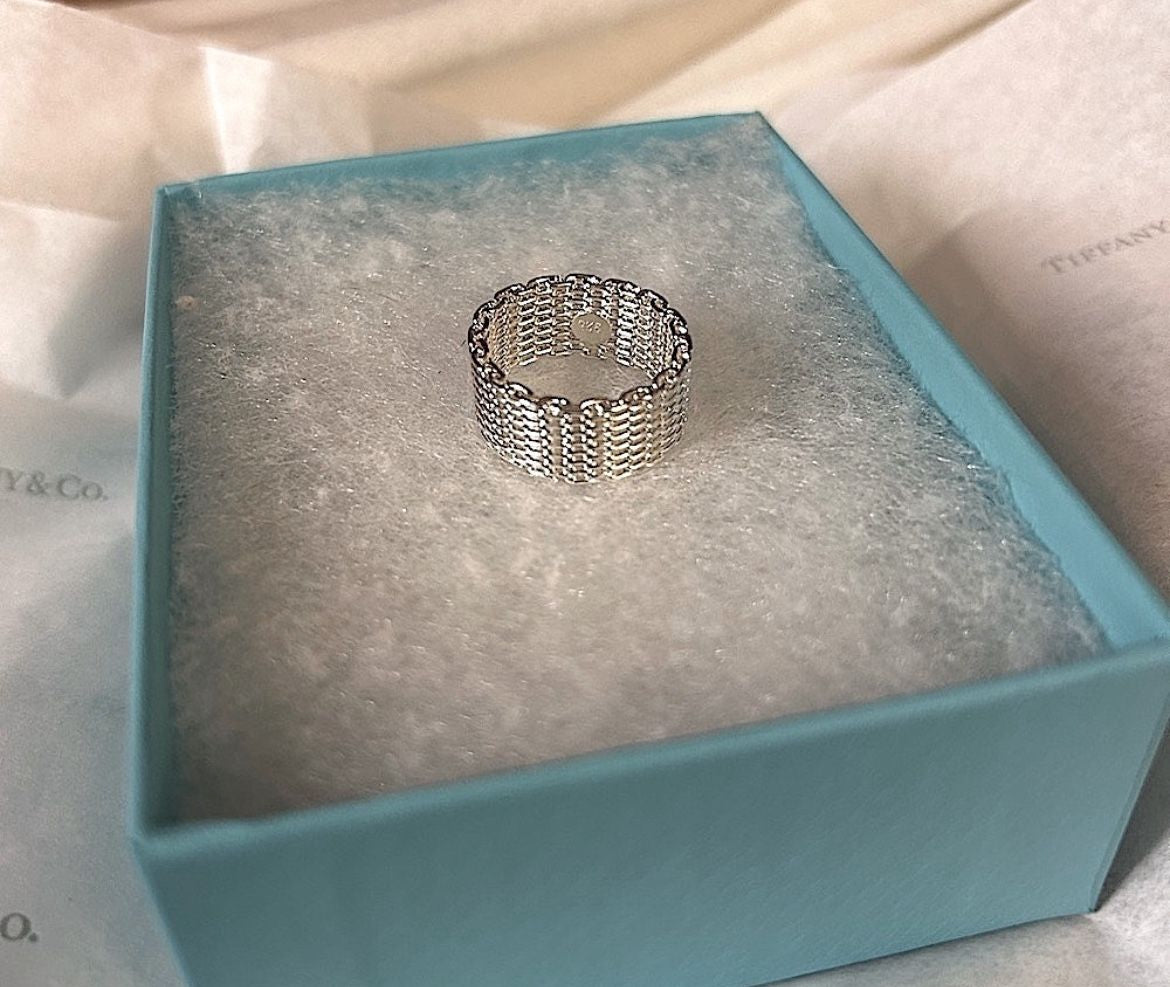 925 Silver Dense Mesh Band Ring