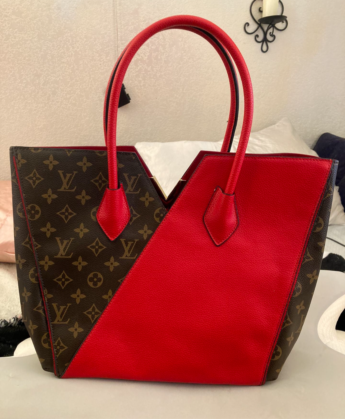 Red Kimono Shoulder Tote