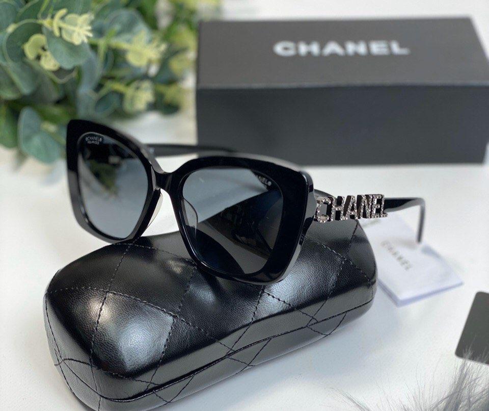 Acetate Strass Square Polarized Sunglasses