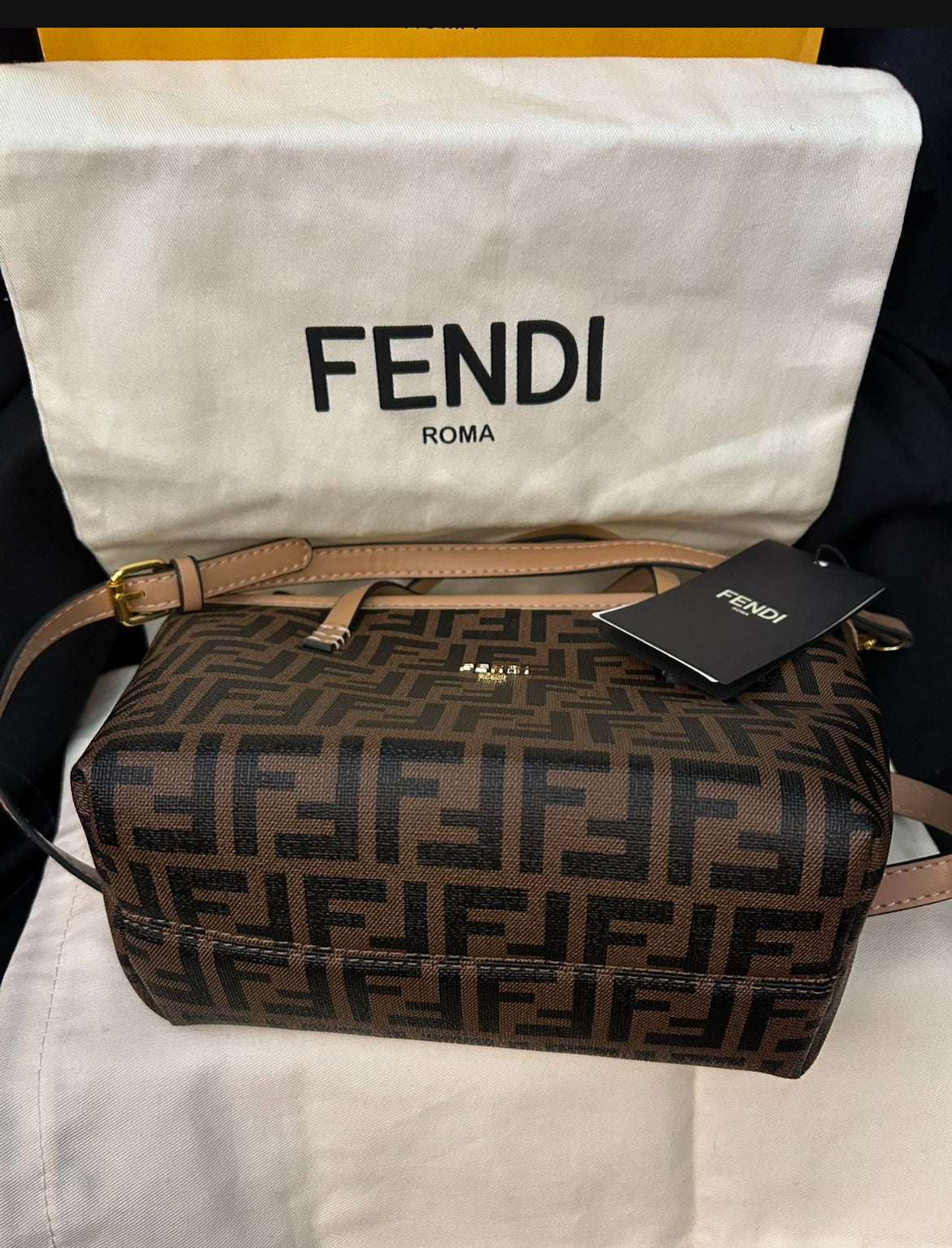 Jacquard Brown Mini Bag