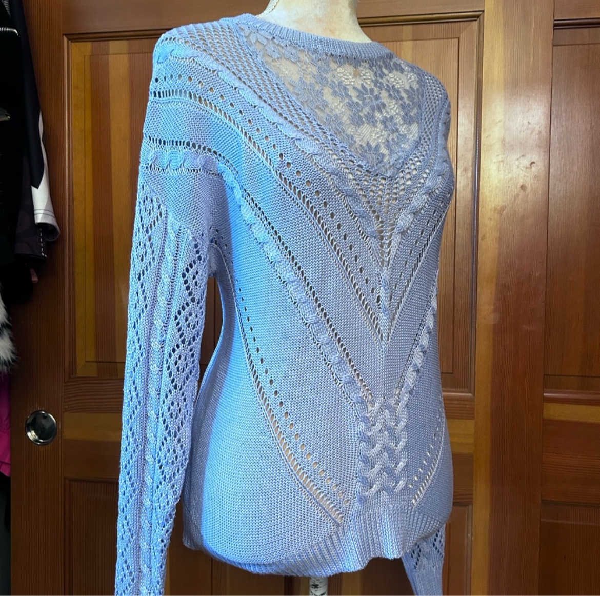 Dusty Lavender Ribbed Knit Women’s sweater.