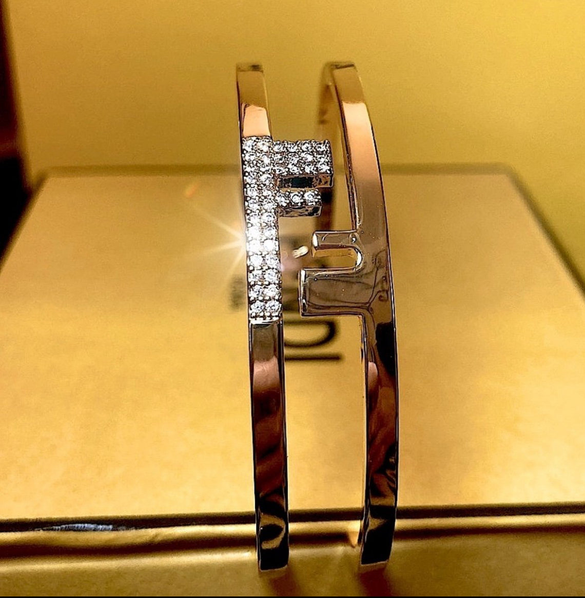 O'Lock Women's Gold Metal Cuff Bracelet