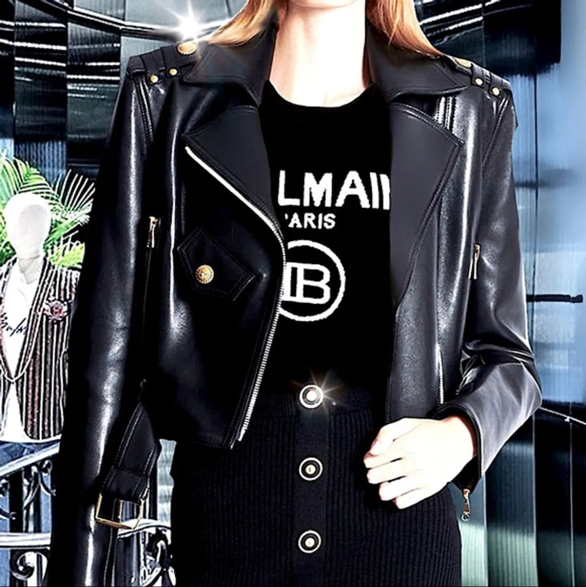 Balmain Paris Knit Halter Tank.